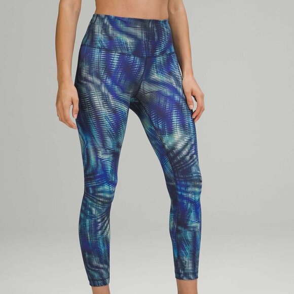 Lululemon Wunder Train High-Rise Tight 25" *Foil - 10 Shapeshifter Flux Blue - Picture 1 of 6